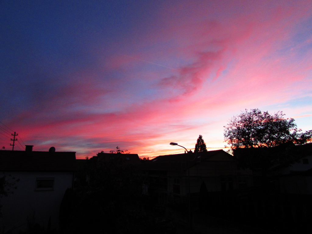 Sonnenuntergang im Oktober 2014